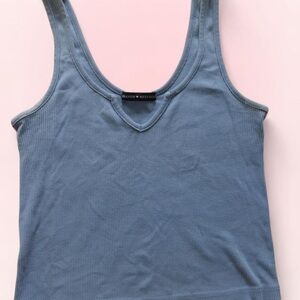 Limited Edition Brandy Melville Blue Ribbed Tank Top